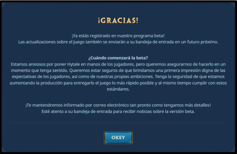 Registro a la beta de Hytale